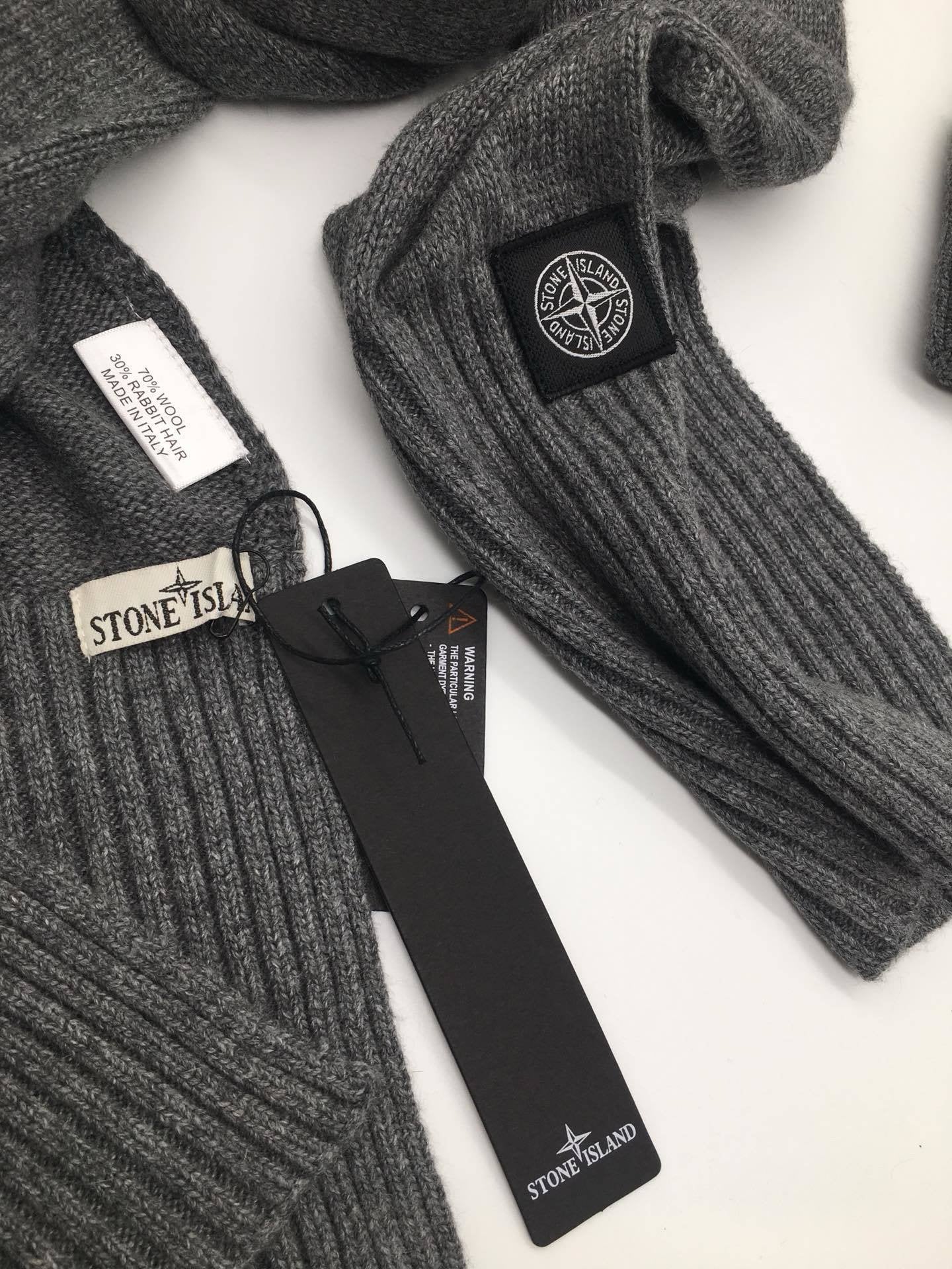 Stone Island Mini Logo Sjaal & Muts Set