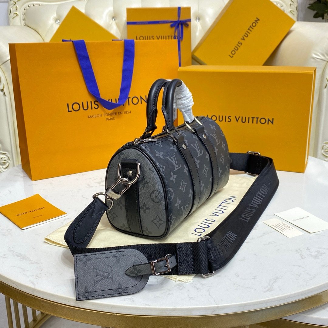 Louis Vuitton Keepall Bandouliere 25 Monogram Eclipse Bag