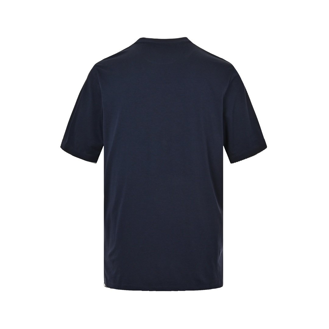Fendi FF Print Cotton T-Shirt Navy