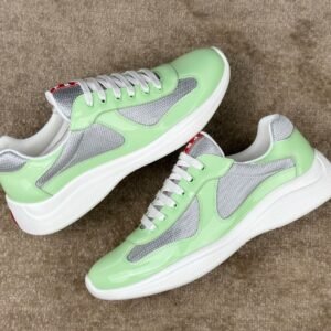 Prada Americas Cup Dark Mint Green Grey Trainers