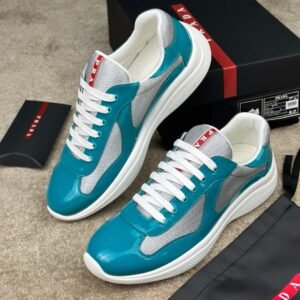 Prada Americas Cup Petrol Grey Trainers