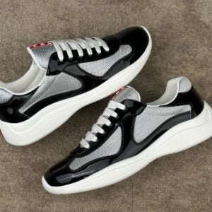 Prada Americas Cup Navy Grey Trainers Classic