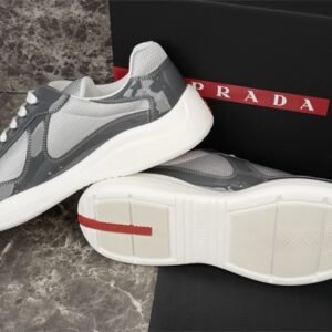 Prada Americas Cup Anthracite Grey Trainers