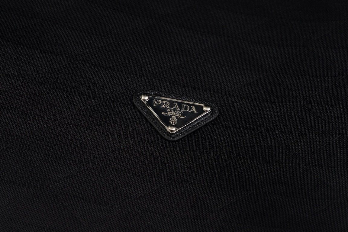 Prada Triangle Pattern Sweater In Black