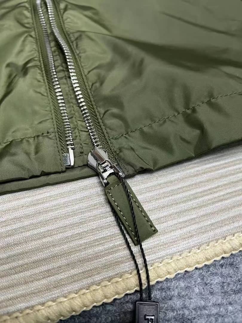Prada Re-Nylon Hooded Jacket Green