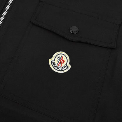 Moncler Black Stretch-Cotton Collared Jacket