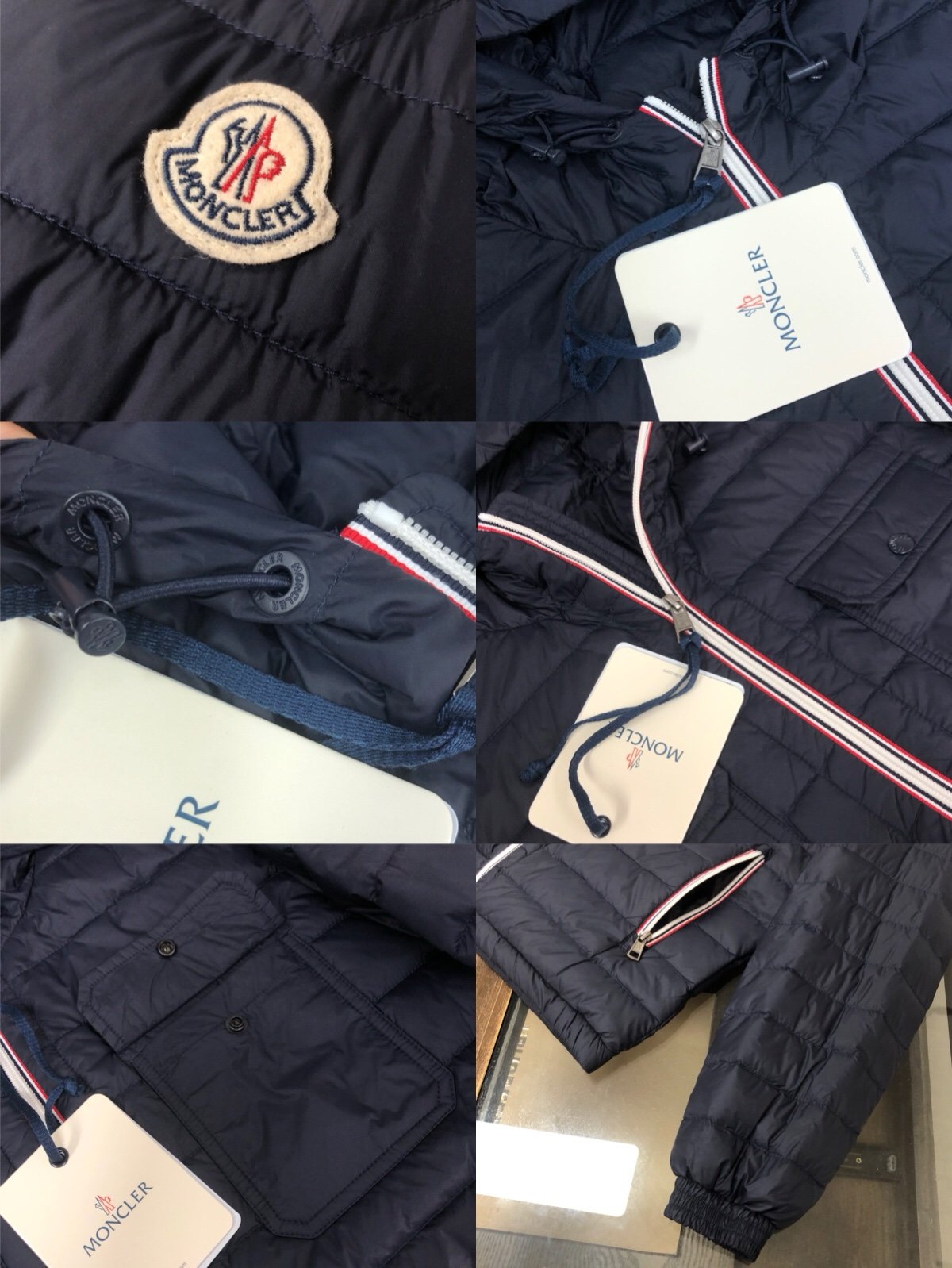 Moncler Douret Short Down Jacket Navy