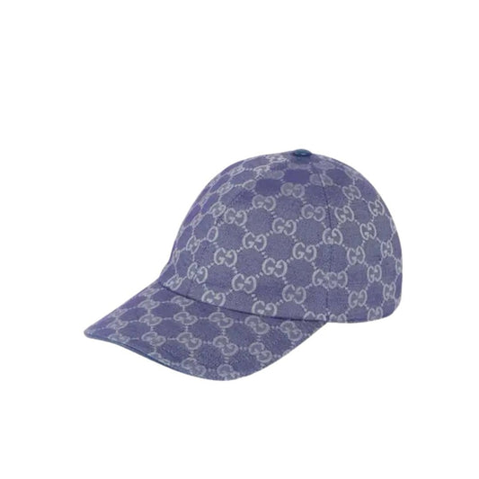 Gucci GG Canvas Baseball Cap Blue White