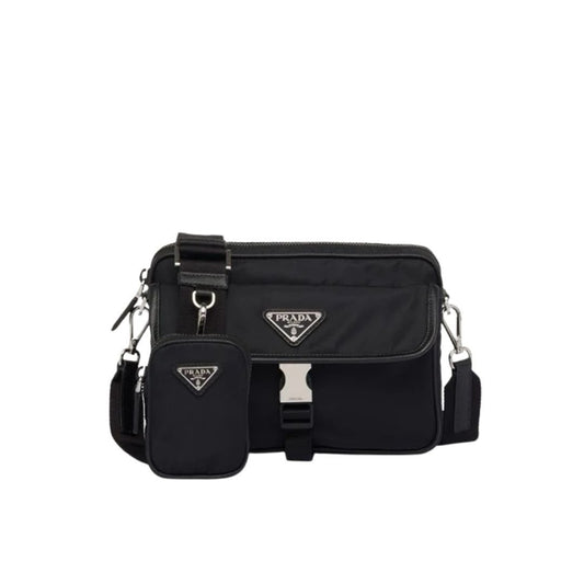 Prada In Re-Nylon Shoulder Bag Black
