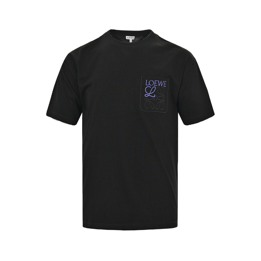 Loewe Relaxed Fit T-Shirt in Cotton Black Blue