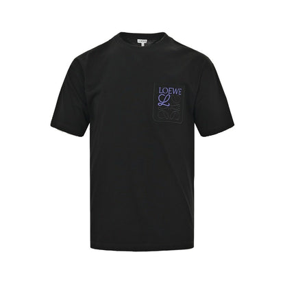 Loewe Relaxed Fit T-Shirt in Cotton Black Blue