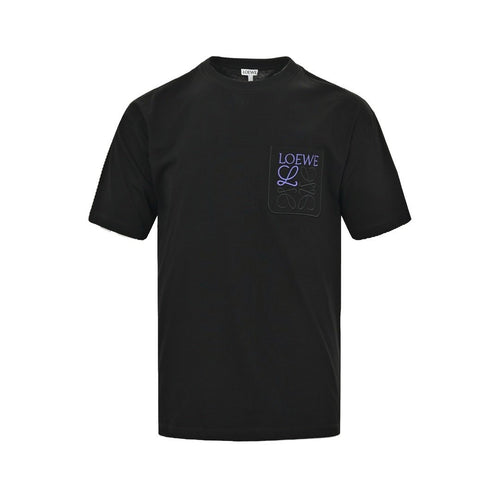 Loewe Relaxed Fit T-Shirt in Cotton Black Blue