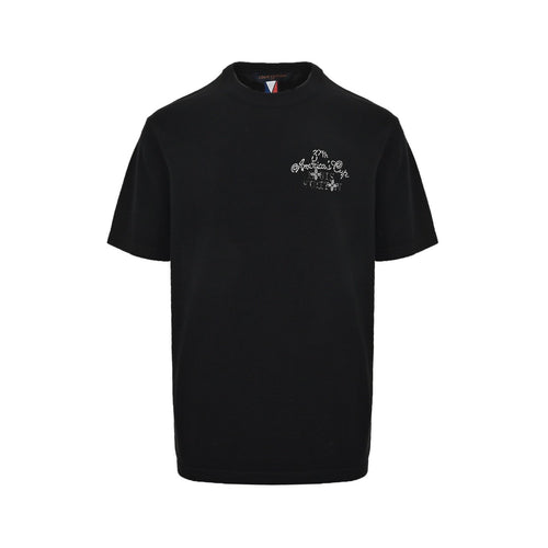 Louis Vuitton Embellished Short Sleeved Cotton Shirt Black