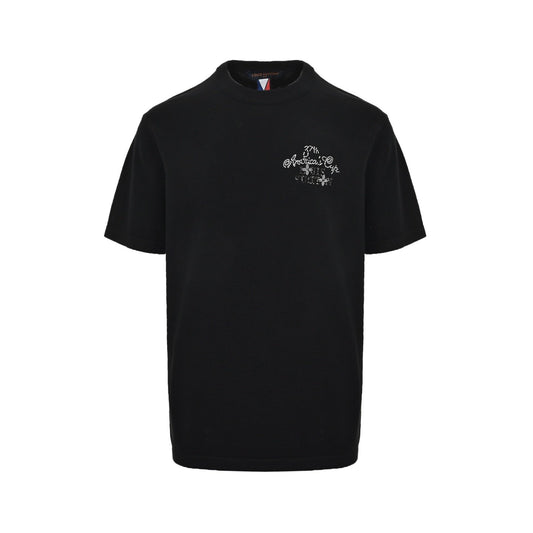 Louis Vuitton Embellished Short Sleeved Cotton Shirt Black