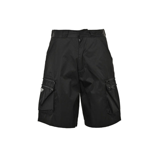 Prada Re-Nylon Cargo Shorts Black