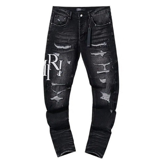 Amiri Logo Jeans Black Slim Fit