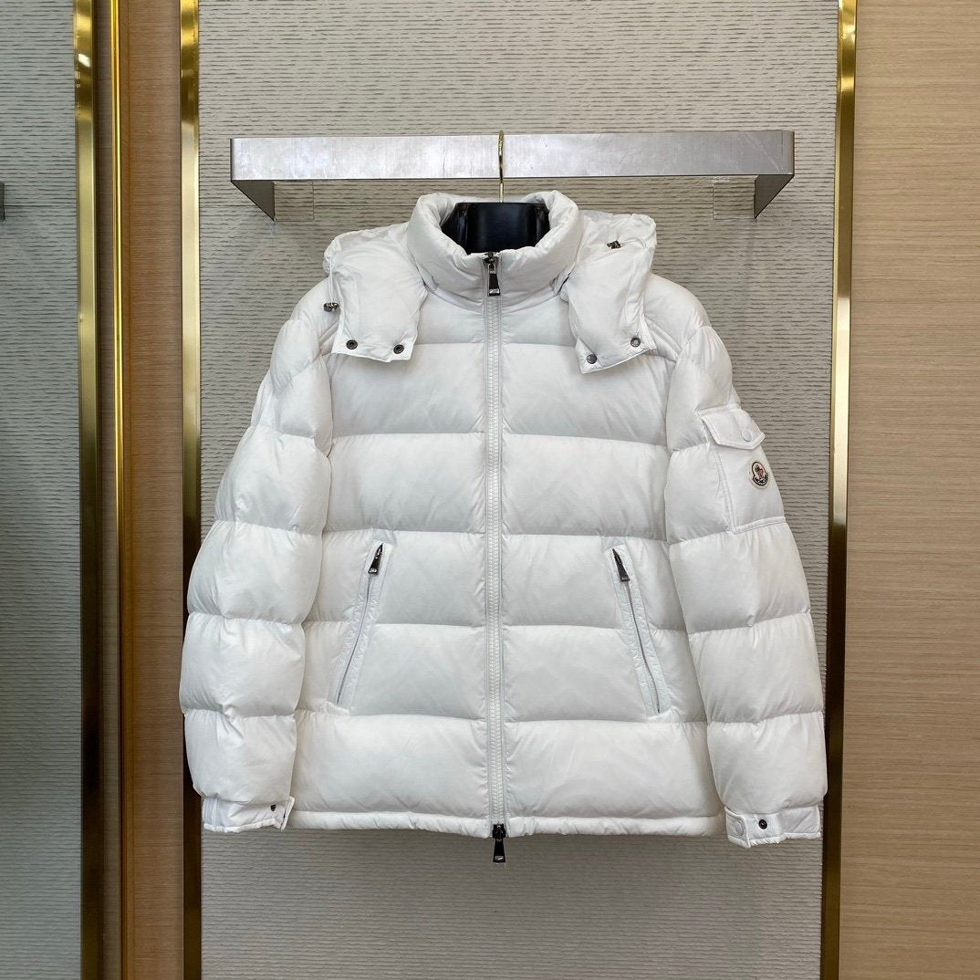 Moncler Maya  Hooded Down Jacket Off-White