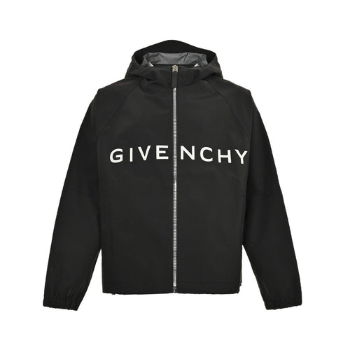 Givenchy Wind Jack Logo Print Black