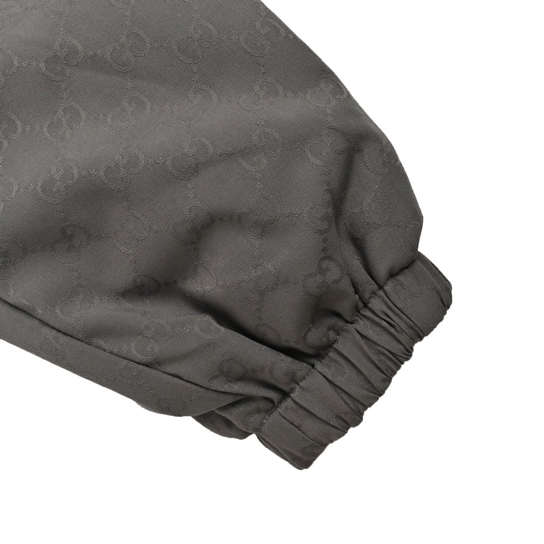 Gucci Reversible GG Nylon Zip Jacket In Lilac/Grey