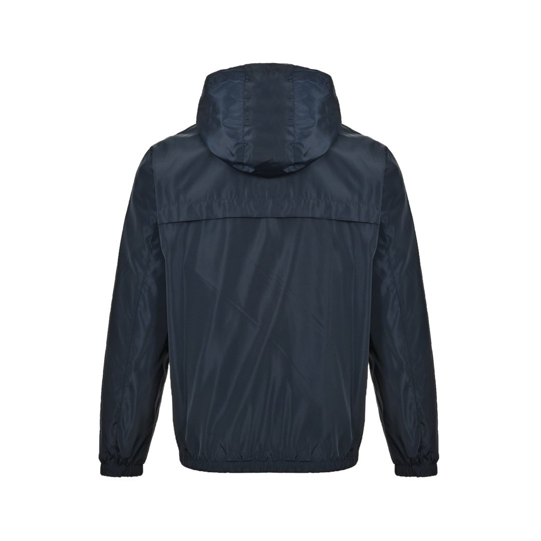 Prada Re-Nylon Hooded Jacket Navy