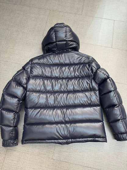 Moncler Maya  Hooded Down Jacket Navy Blue