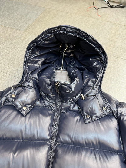 Moncler Maya  Hooded Down Jacket Navy Blue