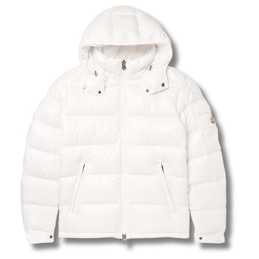 Moncler Maya  Hooded Down Jacket White