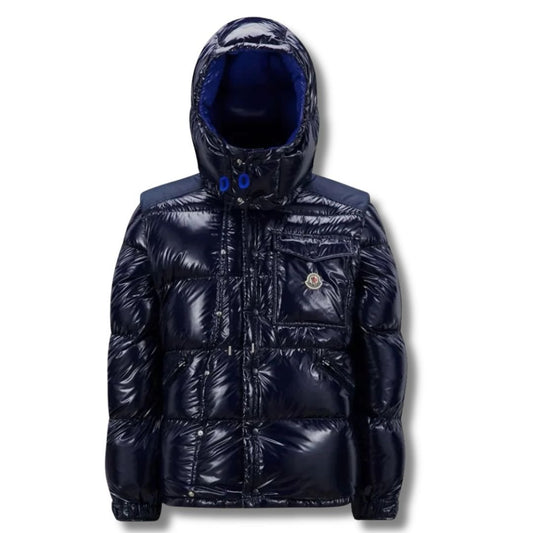 Moncler Karakorum Ripstop Hooded Down Jacket Navy Blue