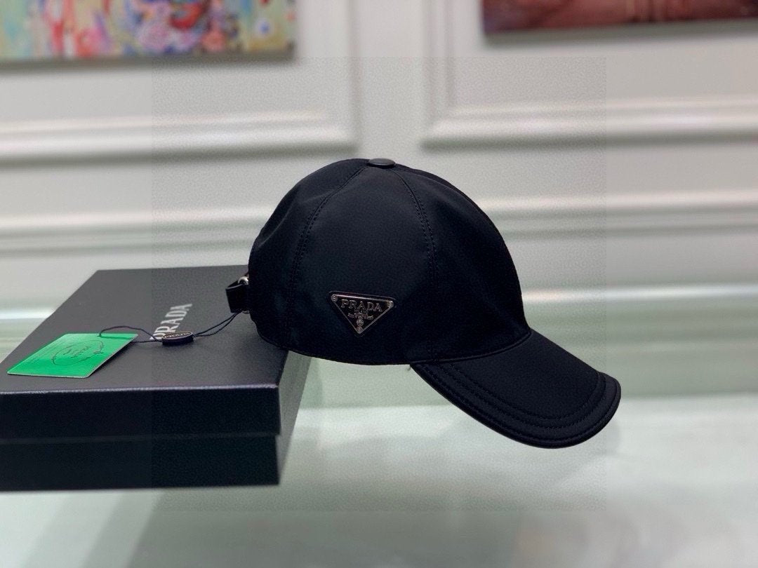 Prada Re-Nylon Baseball Cap Black