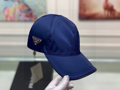 Prada Re-Nylon Baseball Cap Blue