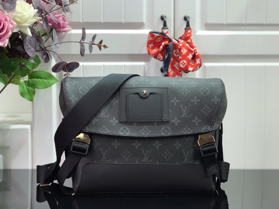 Louis Vuitton Voyager Monogram Messenger Bag Black
