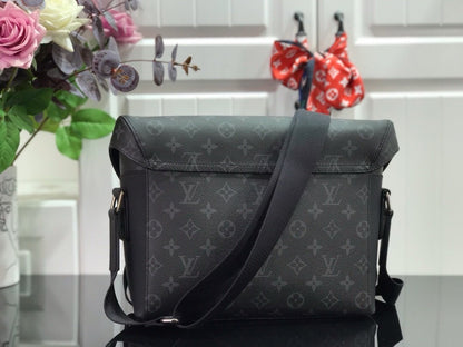 Louis Vuitton Voyager Monogram Messenger Bag Black