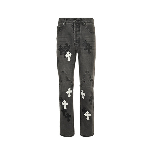 Chrome Hearts Kendall Jenner Jeans White Logo Patch