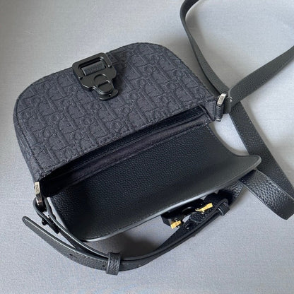 Dior Oblique Mini Saddle Messenger Bag Black