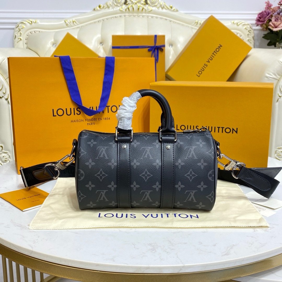 Louis Vuitton Keepall Bandouliere 25 Monogram Eclipse Bag