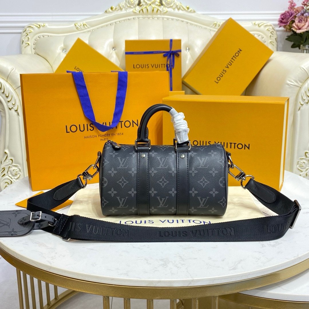 Louis Vuitton Keepall Bandouliere 25 Monogram Eclipse Bag