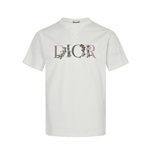 Dior Embroidered Flower T-Shirt White