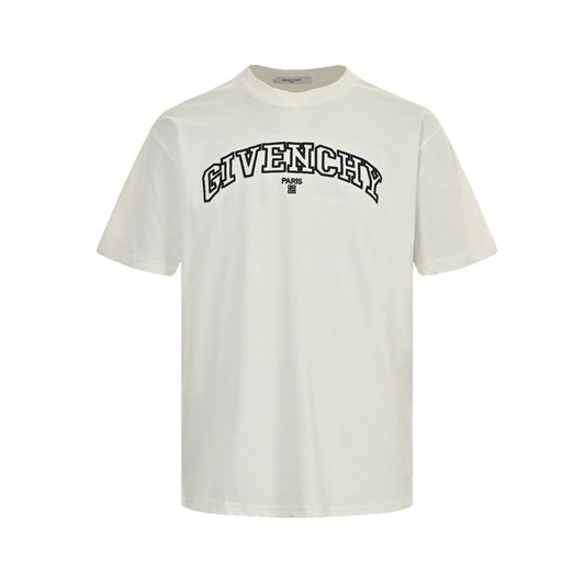 Givenchy White Logo Patch White T-Shirt