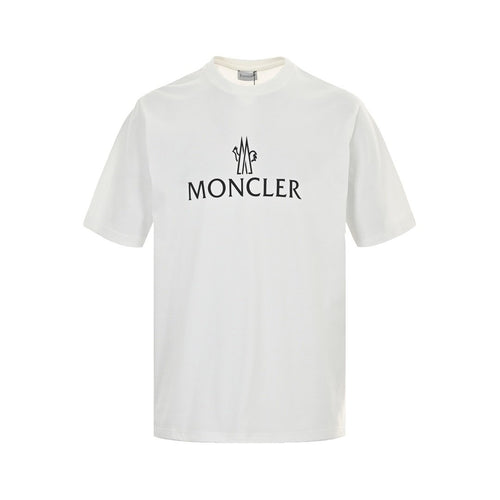 Moncler Optical Logo White Cotton T-Shirt