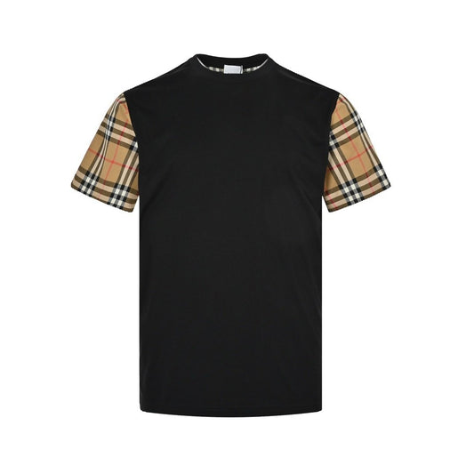Burberry Check Sleeve T-Shirt Black