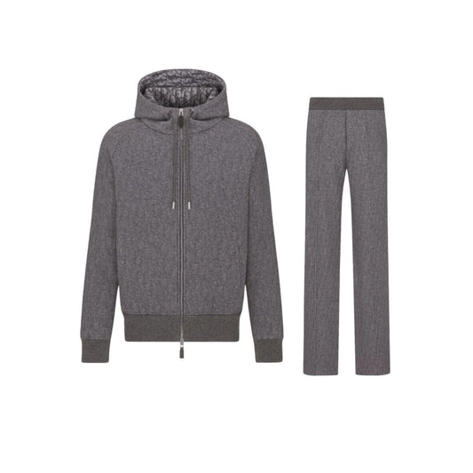 Dior Icon Jacquard Tracksuit Cashmere &amp; Wool Grey