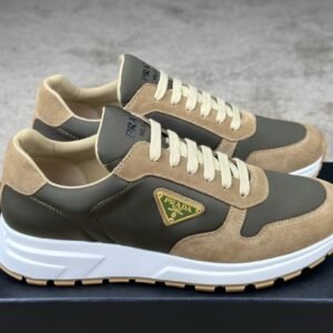 Prada Prax 01 Re-Nylon Beige Green Suede