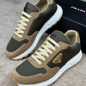 Prada Prax 01 Re-Nylon Beige Green Suede