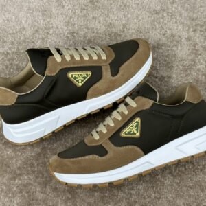 Prada Prax 01 Re-Nylon Beige Green Suede