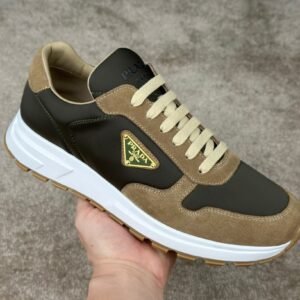 Prada Prax 01 Re-Nylon Beige Green Suede