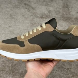 Prada Prax 01 Re-Nylon Beige Green Suede