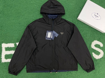 Prada Reversible Re-Nylon Windbreaker Black/Blue