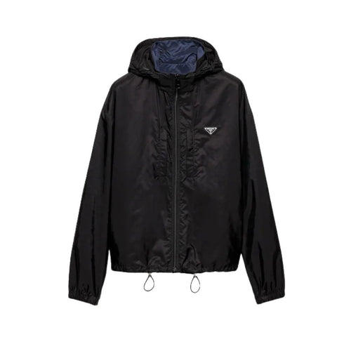 Prada Reversible Re-Nylon Windbreaker Black/Blue