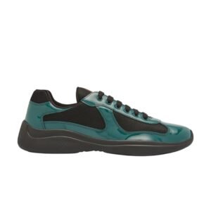 Prada Americas Cup Black & Green Trainers Patent