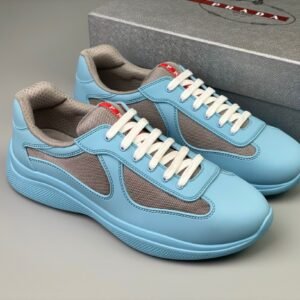 Prada Americas Cup Icon Soft Baby Blue Trainers